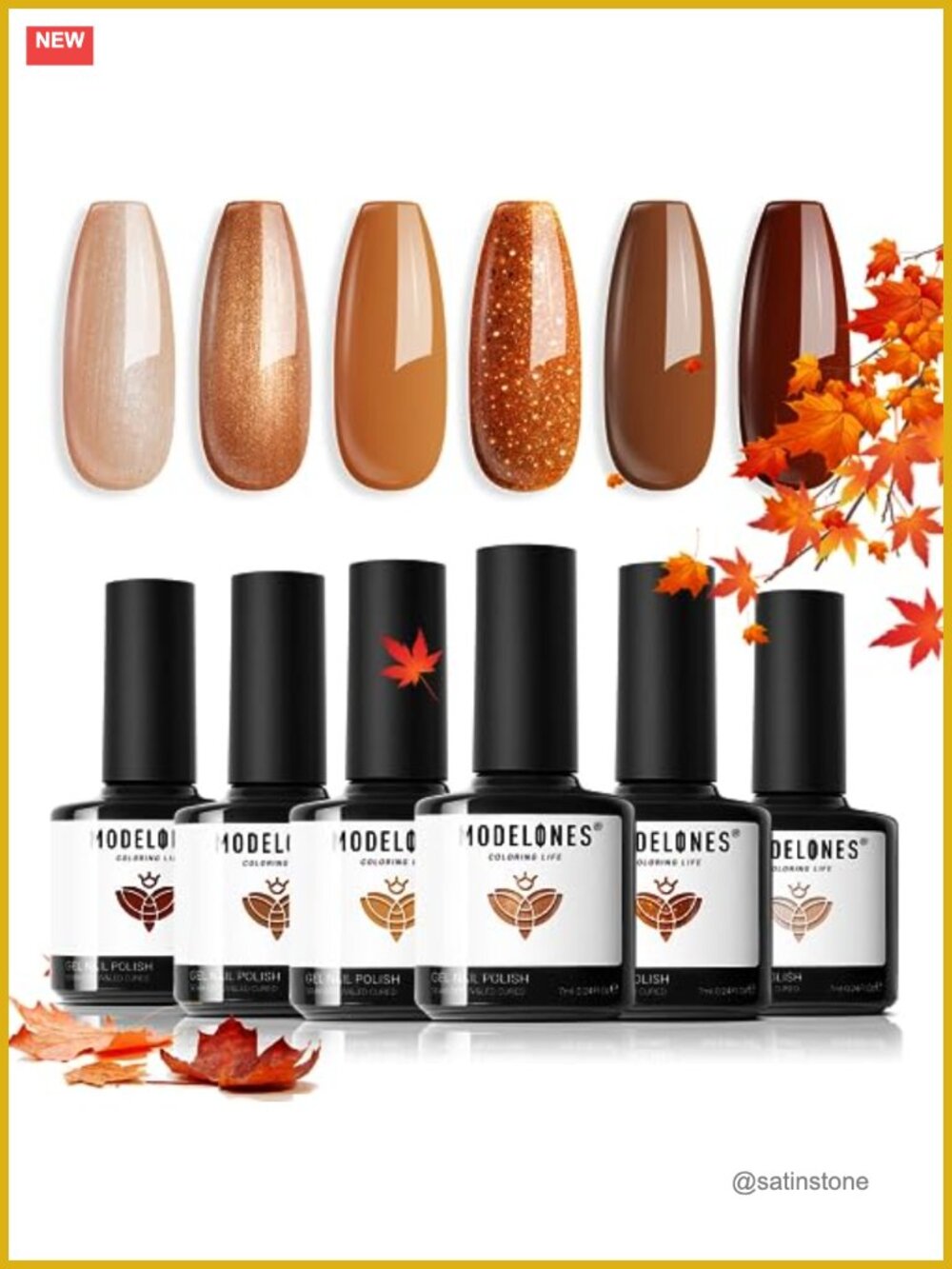 6pc Gel Nail Polish Set Long Wearing Glossy Nail Art Kit
